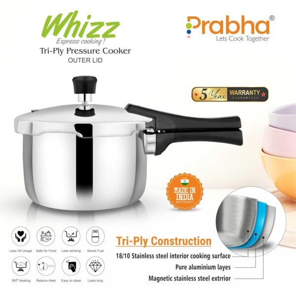 Prabha Whizz Triply Pressure Cooker
