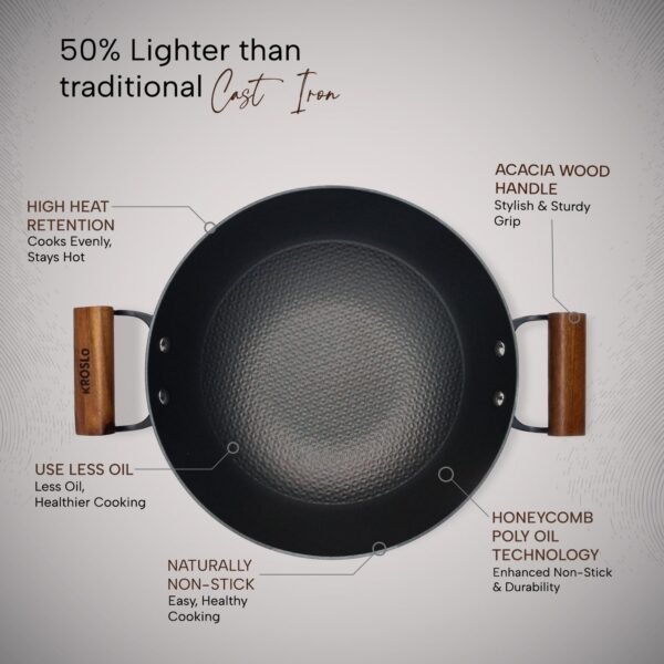 KROSLO CAST IRON KADHAI