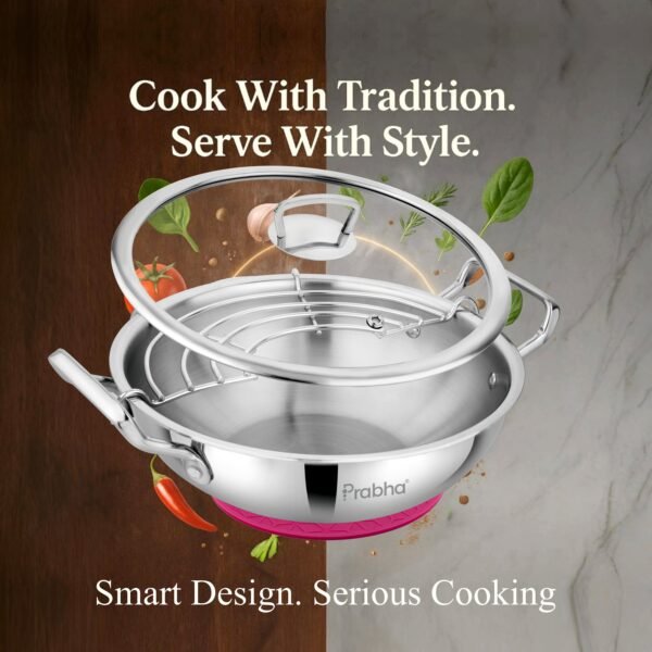 Prabha Elante Triply Kadhai With LID