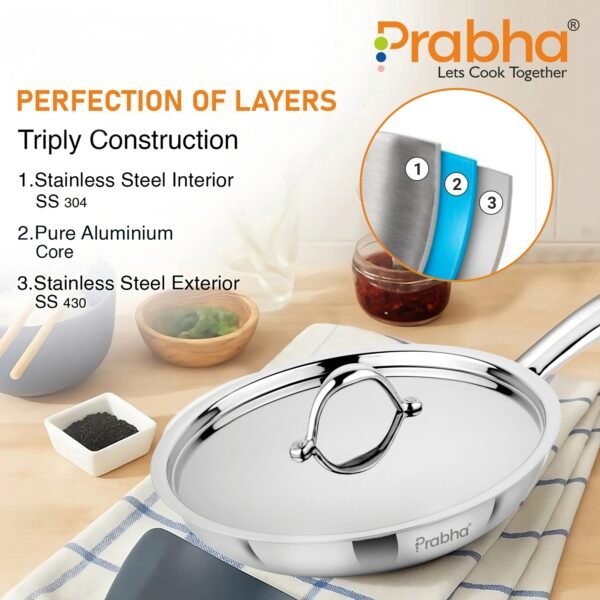 Prabha Triply Frypan With Lid