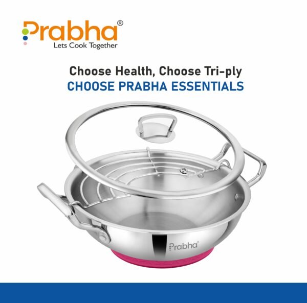 Prabha Elante Triply Kadhai With LID