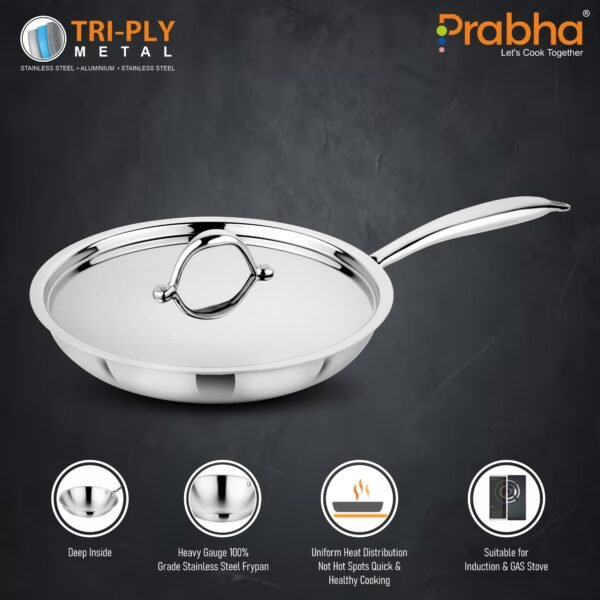 Prabha Triply Frypan With Lid
