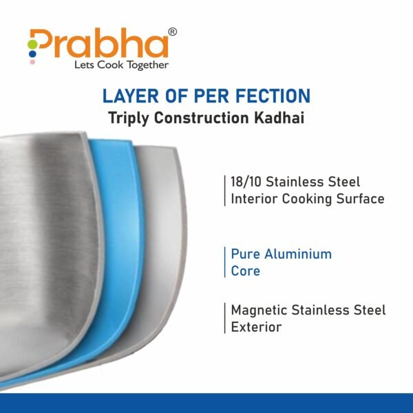 Prabha Elante Triply Kadhai With LID